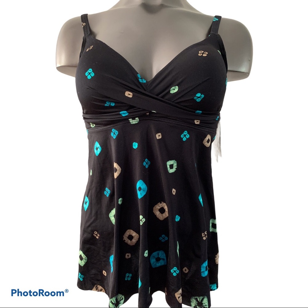 Coca Reef Black Tankini size 10/34c